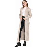Missruba Kadın Krem Fitilli Uzun Hırka - FH0001 - Standart