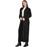 Missruba Kadın Siyah Fitilli Uzun Hırka - FH0001 - Standart
