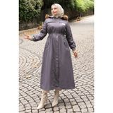 Missvalle Arma Detaylı Kapşonlu Mont Gri 19268 - 42