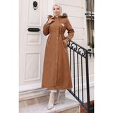 Missvalle Arma Detaylı Kapşonlu Mont Taba 19268 - 48