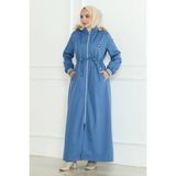 Missvalle Beli Bağcıklı Ribanalı Mont Mavi 19215 - 38