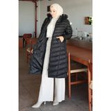 Missvalle Kapşonlu Şişme Mont Siyah 6155 - 48