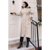 Missvalle Kürk Yakalı Beli Bağcıklı Mont Bej 19269 - 42