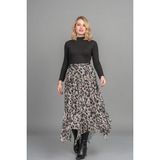 MissVina Vogue Asimetrik Tül Elegance Etek 6849 - Siyah - Taş - 38