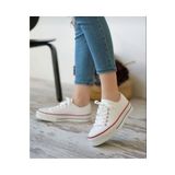 MİSSWEMODASHOES Cnv Yüksek Taban Beyaz Spor Ayakkabı