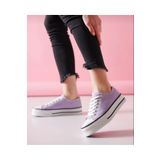 MİSSWEMODASHOES Cnv Yüksek Taban Lila Spor Ayakkabı