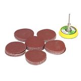 Mistaha 60 ADET 50mm 2 "Zımpara Diski Zımpara Diski 100-2000 Grit Kağıt ile 2 inç Aşındırıcı Lehçe Ped Plaka Döner Aracı