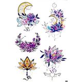 MİSTİK ÇİÇEK AY GEÇİCİ DÖVME TATTOO