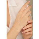 Mistik Silver Beyaz Taşlı Gümüş Şahmeran Bileklik