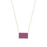 Mistik Silver Pembe Taşlı Gümüş Mektup Kolye