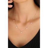 Mistik Silver Sallantılı Yıldızlı Gümüş Zincir Kolye