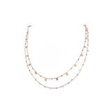 Mistik Silver Sarkık Pullu Taşlı 2’li Gümüş Choker Kolye