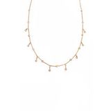 Mistik Silver Sarkık Tifani Taşlı Gümüş Choker Kolye