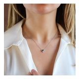 Mistik Topaz Taşlı Mini Sevgili Gümüş Kolye