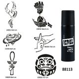 Mistik Zaman Spray Tattoo Geçici Dövme Yapma Seti Sprey Dövme Kiti