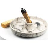 Mistikhane Siyah Beyaz-Ritüel-Tütsü Başlangıç Seti-3 (1 Ad. Seramik Tütsülük + 30 Gr. Palo Santo Ağaç Tütsü) - SİYAH BEYAZ