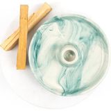 Mistikhane Yeşil- Ritüel-Tütsü Başlangıç Seti-4 (1 Ad. Seramik Tütsülük + 30 Gr. Palo Santo Ağaç Tütsü)