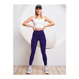 MİSTİRİK Alnus Model Seamless Düz Tayt Yumuşak Kumaşlı Günlük Tayt Lacost Kumaş Lacivert Renk