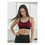 Mistirik Astura Model İçi Pedli Esnek Yapılı Kadın Spor Büstiyer, M, MİS-ASPRBS, BORDO