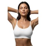 Mistirik Astura Model İnce Askılı Çapraz Tasarımlı Pedli Sütyeni, M, MİS-ASTURAMDL, BEYAZ, Kadın