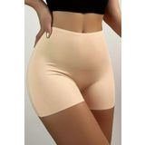 MİSTİRİK Carigna Model Mini Boy İz Yapmayan Lazer Kesim Boxer Toparlayıcı Büyük Beden Şort Ten Renk
