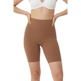 Mistirik Dikişsiz Şekillendirici Korse Tayt, 3XL, BAX-02-LAZER-PAÇALI, KAHVERENGİ, kadın
