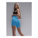MİSTİRİK Dublin Model Biker Örme Kumaş Seamless Model Fitilli Şort Buz Mavisi Renk