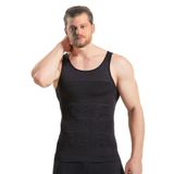 Mistirik Erkek Korse Atlet Toparlayıcı Extra Göbek Sıkılaştırıcı Korse Atlet Jinekomasti Korse Atlet Siyah, 2XL