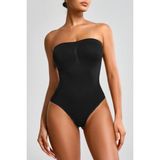 Mistirik Fossini Model Sıkılaştıran ve Toparlayan Çıtçıtlı Straplez Body Korse - Siyah - XL