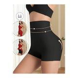 Mistirik, Gretola Model Lazer Kesim İz Göstermeyen Yüksek Bel Toparlayıcı Kısa Boxer Siyah Renk, S