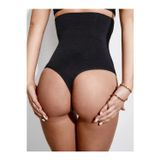 MİSTİRİK Lorica Model Yüksek Bel Seamless Model Sıkılaştırıcı String Külot Spor Korse Siyah Renk