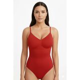 Mistirik Mamey Model Örme Kumaş Toparlayıcı Çıtçıtlı Body Kırmızı, M, MİSTİRİK-MC-1, KIRMIZI, Kadın