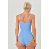 Mistirik Mamey Model Sıkılaştıran Toparlayıcı Çıtçıtlı Body Korse - Buz Mavi - XL