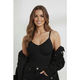 MİSTİRİK Mamey Örme Kumaş Yapılı Toparlayıcı Çıtçıtlı Bluz Siyah Renk7