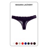Mistirik, Masara Model Dantelli Yumuşak Kumaşlı String Tanga Lacivert Renk, M