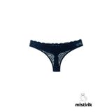 MİSTİRİK Masara Model Tanga Desenli Ve Esnek Spor Külot Lacivert Renk