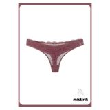 Mistirik, Masara Model Yarı Dantelli Kullanım Rahatlığı Olan Tanga Model Külot Pastel Pembe Renk, M