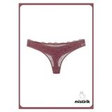 Mistirik Masara Model Yarı Dantelli Kullanım Rahatlığı Olan Tanga Model Külot Pastel Pembe Renk