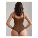 Mistirik Mimola Model 3 Bölge Etkili Örme Kumaş String Body Kahverengi, S, MİS-MİMOLBODY, KAHVE, Kadın