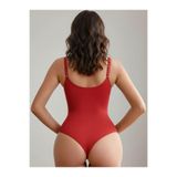 Mistirik Mimola Model 3 Bölge Etkili Örme Kumaş String Body Kırmızı, L, MİS-MİMOLBODY, KIRMIZI, Kadın