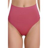 Mistirik Montela Model Yüksek Bel String Külot Göbek Toparlayan Model - Gül Kurusu - 2XL
