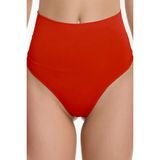 Mistirik Montela Model Yüksek Bel String Külot Göbek Toparlayan Model - Kırmızı - 3XL