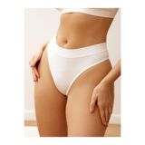 Mistirik, Navelli Model Seamless Beli Lastikli Rahat Tanga Külot Beyaz Renk, XS