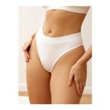 Mistirik Navelli Model Seamless Beli Lastikli Rahat Tanga Külot Beyaz Renk