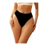 Mistirik, Navelli Model Seamless Beli Lastikli Rahat Tanga Külot Siyah Renk, S
