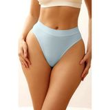 Mistirik Navelli Model Seamless Yumuşak Kumaşlı String Külot - XL - Mavi