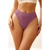 Mistirik Navelli Model Seamless Yumuşak Kumaşlı String Külot - XS - Gül Kurusu