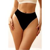 Mistirik Navelli Model Seamless Yumuşak Kumaşlı String Külot - XS - Siyah