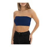 Mistirik Palude Model Straplez Dikişsiz Bluz Lacivert, S, MİS-PALBLUZ, LACİVERT, Kadın