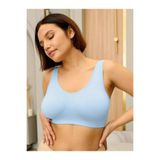 Mistirik, Panax Model Sıkılaştırıcı Ve Toparlayıcı Pedli Büstiyer Korse Buz Mavi Renk, 2XL